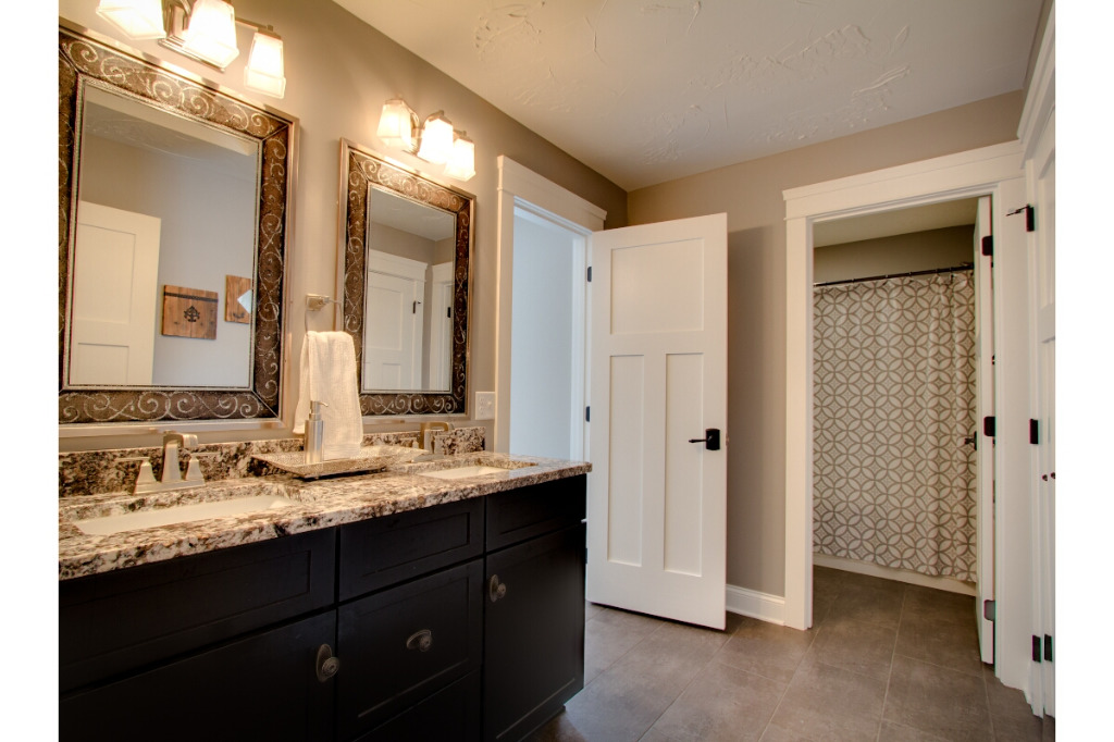 Bathroom of The Dalmore, colonial style home by PH Design, custom construction home builders in Canton, OH