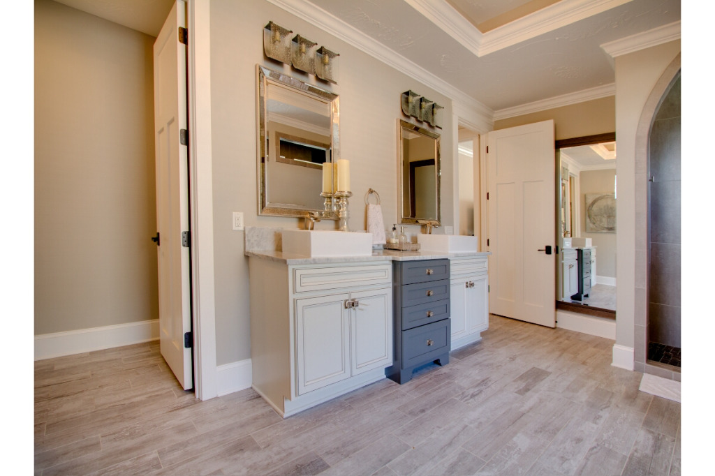 Bathroom of The Dalmore, colonial style home by PH Design, custom construction home builders in Canton, OH