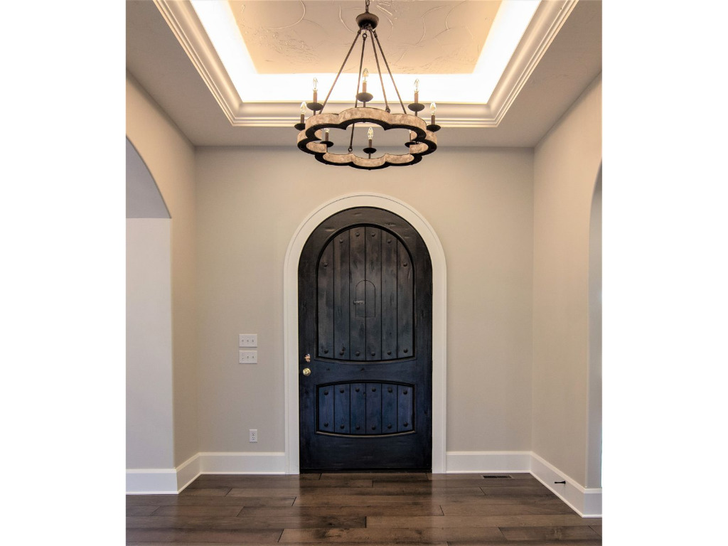 Doorway of Woodford, tudor style home by PH Design, custom construction home builders in Canton, OH